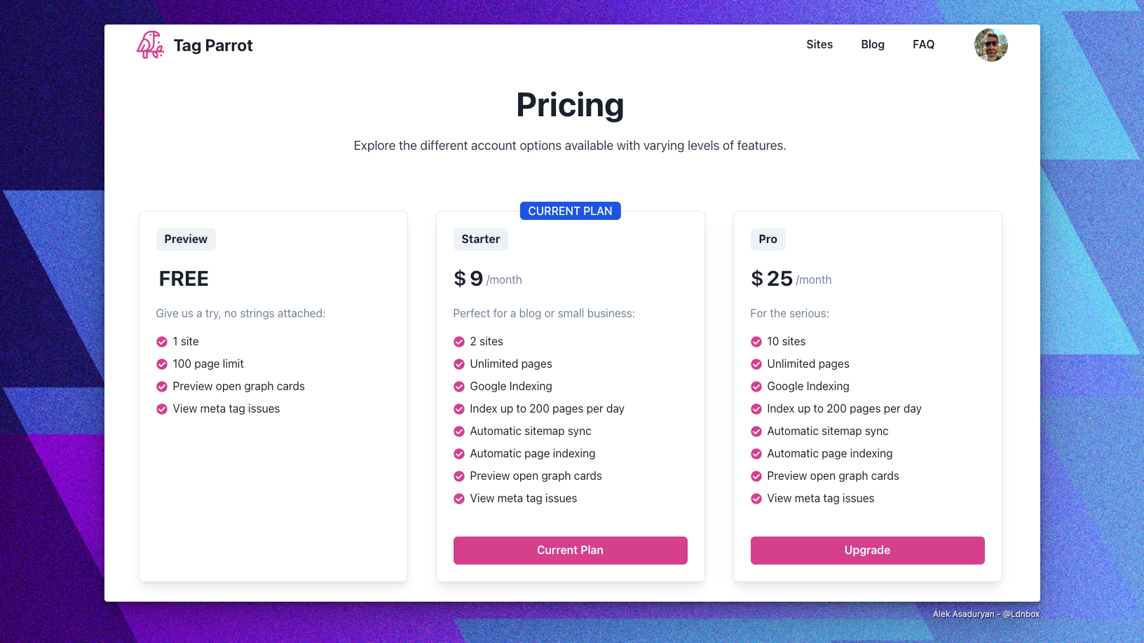 Tag Parrot Pricing ( Aug 2023 )