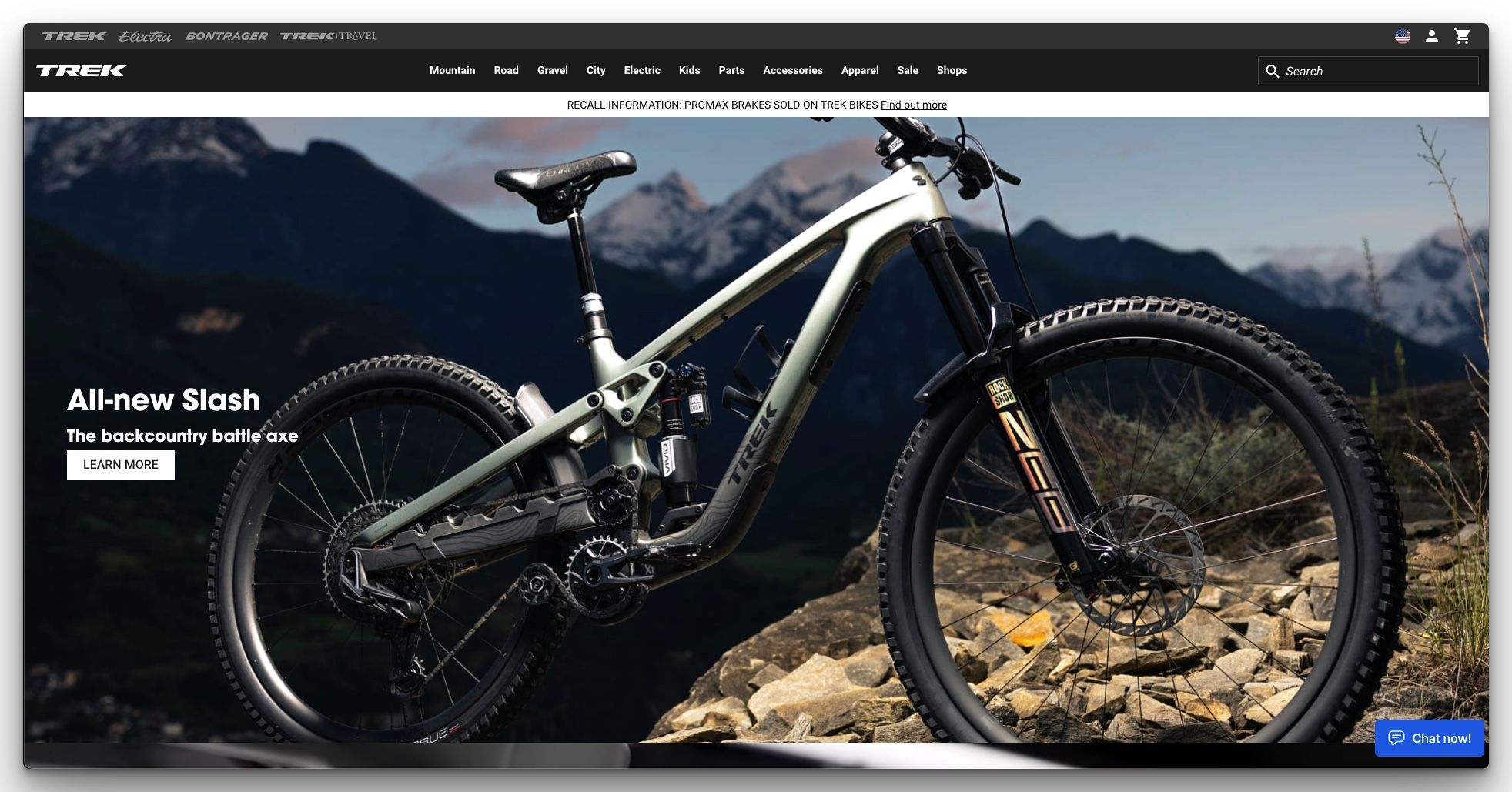Trek Bikes' Website