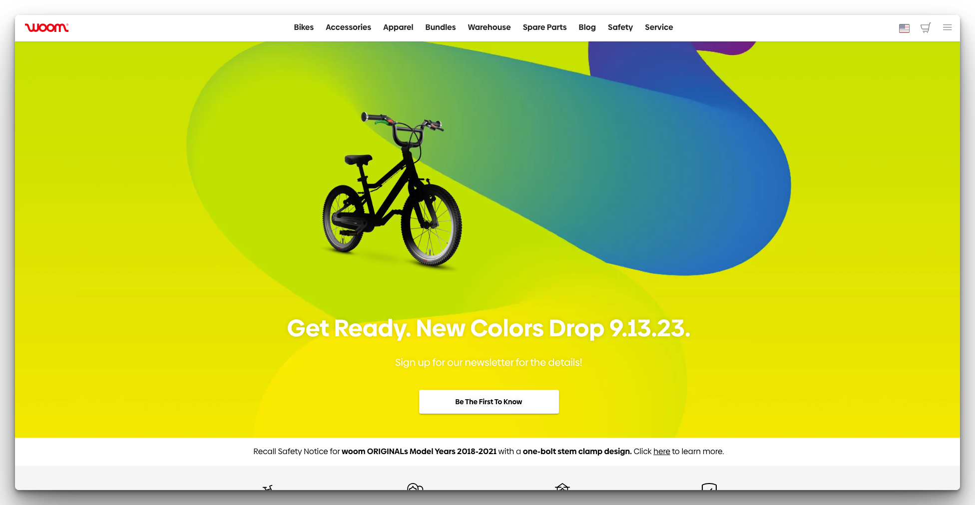 WOOM Bikes' Website